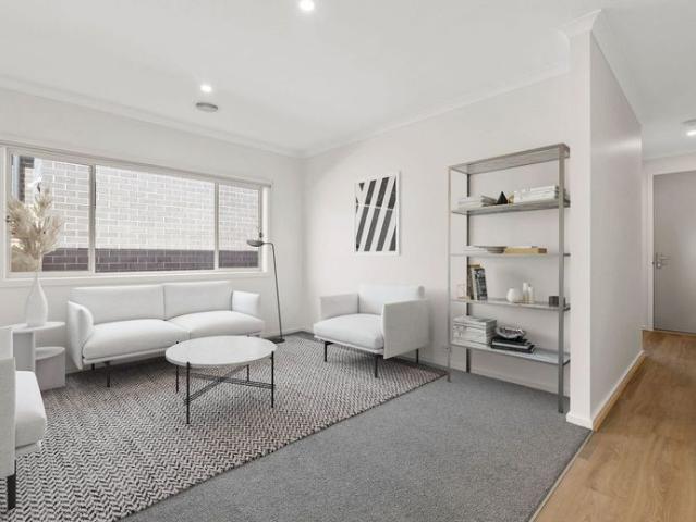 Trendy living in a brand new home