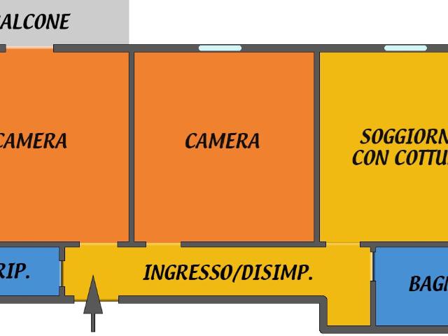 trilocale 68mq