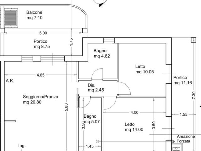 trilocale 75mq