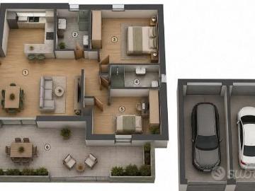 Trilocale con terrazzo e box a Busto Arsizio