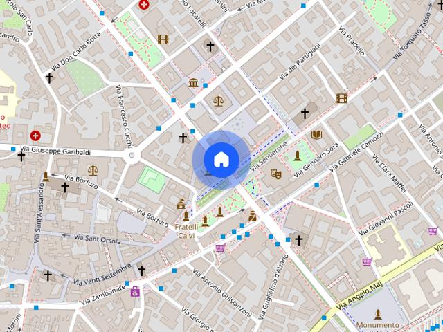 Trilocale Arredato, Bergamo Redona via Corridoni