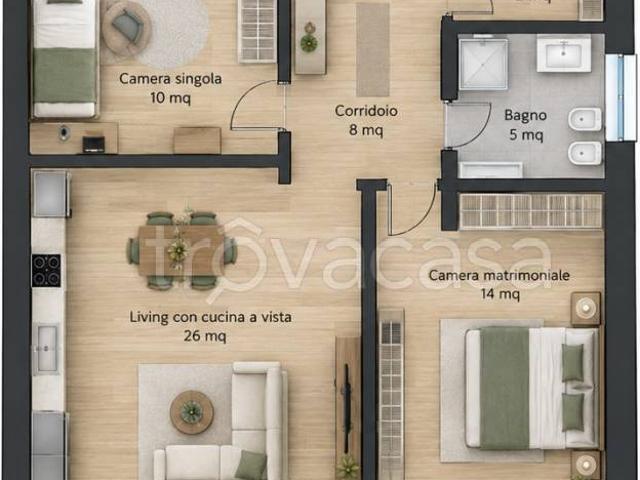 Trilocale in vendita a Casalecchio di Reno