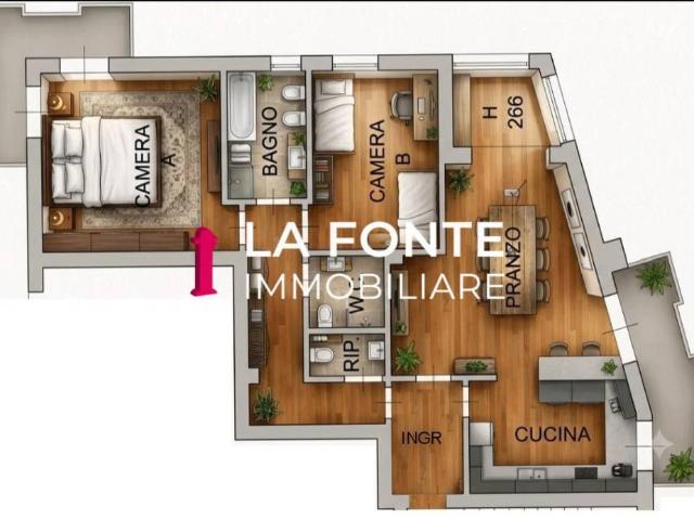 Trilocale in vendita a Padova, Torre