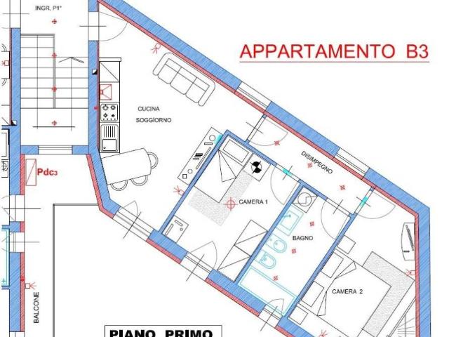 Trilocale via Cernaia, Centro Storico, Voghera