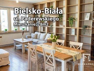 Mieszkanie do wynajęcia, Bielsko Biała M. Bielsko Biała Centrum Paderewskiego, 3300 PLN, 78 m2, domy KBM MW 2693
