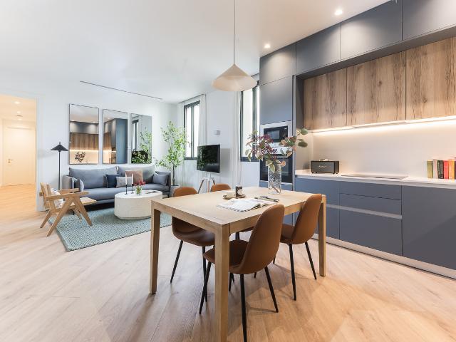 Two bedroom interior flat in modern style