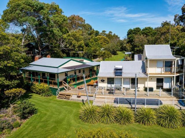 Two Homes on One Acre Rare To Find Beachfront Retreat