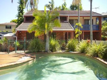 Two level living with pool.