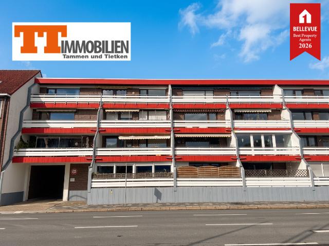 TT: Zentral gelegene Penthouse Wohnung mit drei Zimmern, Südbalkon und PKW Stellplatz in WHV Mitte!