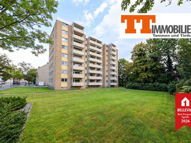 TT: Zentral, hell und mit Weitblick – 3 Zimmer Eigentumswohnung im 6. Obergeschoss!