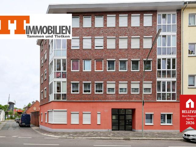 TT: Barrierefrei + zentral wohnen – Hochwertig modernisierte Eigentumswohnung mit Garage am Kurpark!