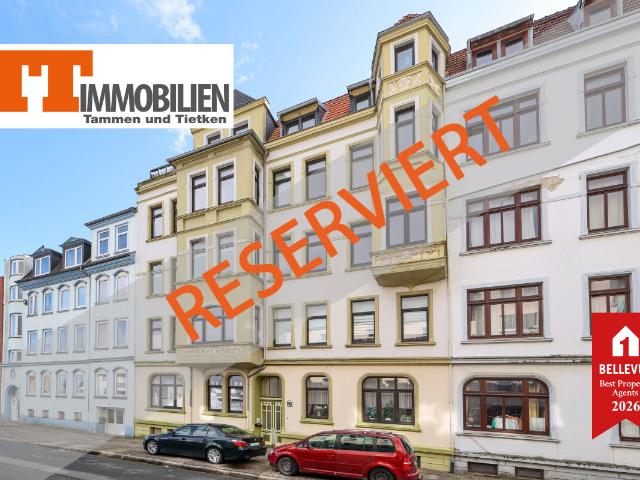TT: Charmante Altbauwohnung mit Balkon in Kurparknähe – stilvolles Wohnen mit Gründerzeitflair in Wilhelmshaven Tonndeich!
