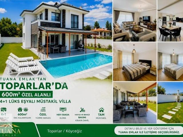 Tuana Emlaktan Toparlarda 4+1 Lüks Eşyalı Müstakil Villa