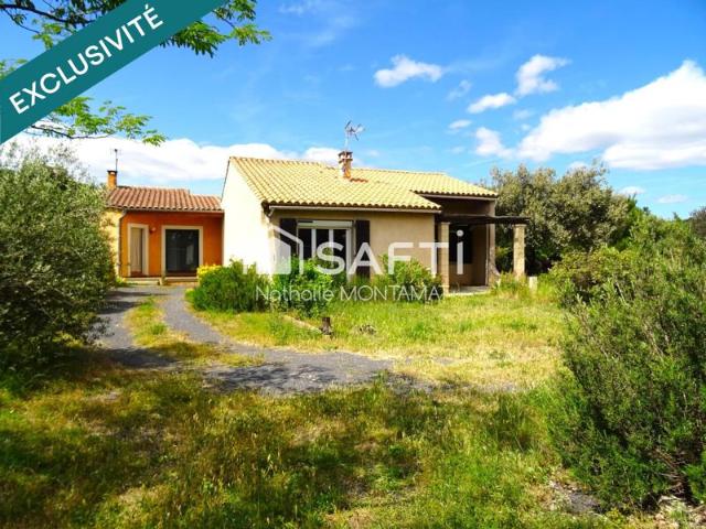 Tuchan, 2 maisons de plain pied sur 1152m²,garages