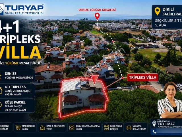 Turyap'tan 4+1 Denize Yürüme Mesafesinde Tripleks Villa