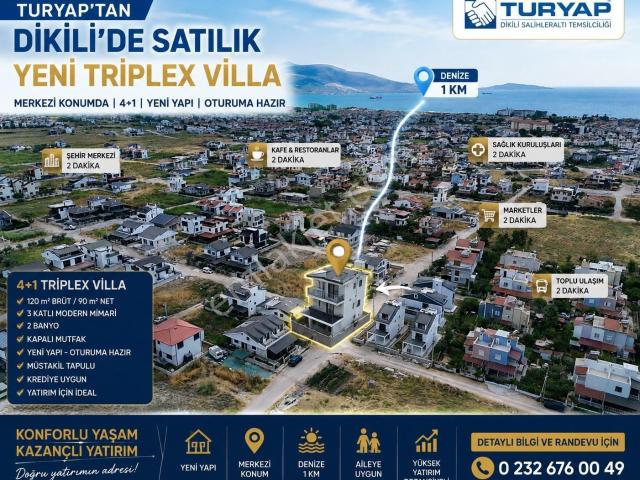 Turyap'tan Dikilide Satılık Villa