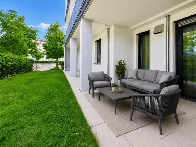 Tür auf. Direkt ins eigene Grün – SOFORT VERFÜGBARE 4 Zimmer energieeffiziente Gartenwohnung!