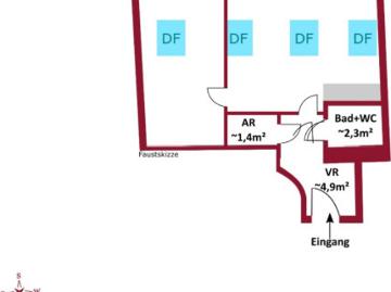 U1 in 5 Minuten erreichbar Kurzzeitvermietung möglich Lift im Haus Zusammenlegung von Wohnungen möglich Dachgeschoß Ausblick