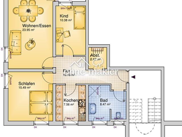 Über den Dächern Nürnbergs: Helle 3 Zimmer Wohnung mit Balkon & Aufzug