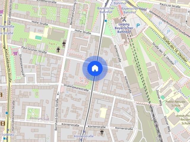 ÜBER DEN DÄCHERN DES SÜDENS / Gut geschnittene 3 Raum Whg. mit Balkon im Zentrum Süd