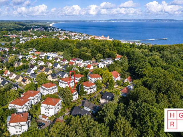 Über den Dächern von Binz: 3 Zi. Ferienwohnung mit Südterrasse und Tiefgarage