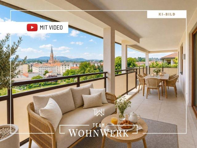 Über den Dächern von Graz – 5 Zimmerwohnung mit 100 m² Dachterrasse und Panoramablick zum Schlossberg und Herz Jesu Kirche