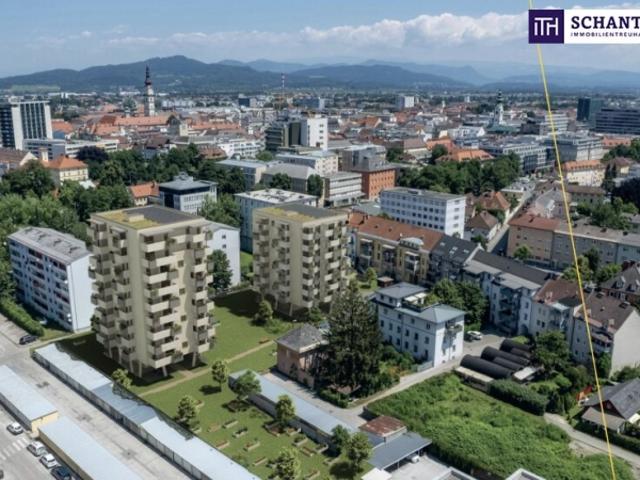 Über den Dächern von Klagenfurt, in der beliebten Viktringer Vorstadt mit Nähe zum Wörthersee – 1 Zimmer Neubau mit 7 m² Balkon