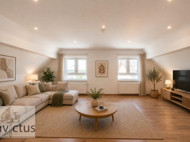 Über den Dächern von Massenbachhausen: 3 Zimmer Dachgeschosswohnung mit Galeriestudio