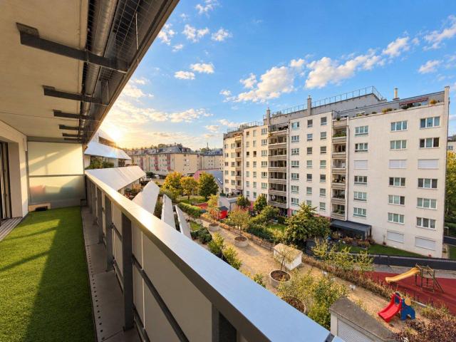 ÜBER DEN DÄCHERN VON SIMMERING | 3 Zimmer | ca. 88,52 m² NFL | Loggia | 5. Stock | Lift