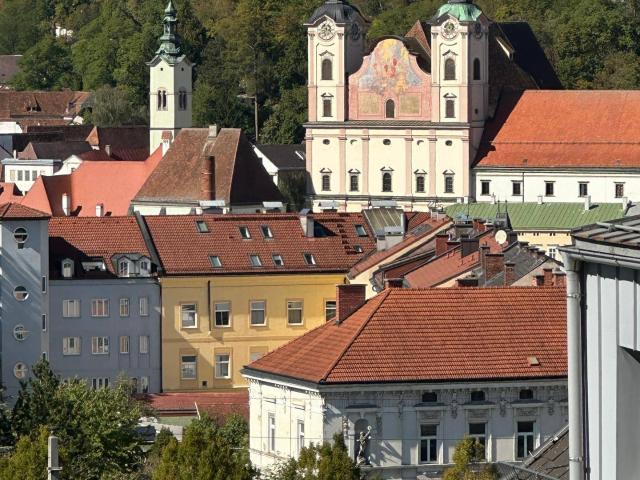 Über den Dächern von Steyr helle 3 Zimmer Wohnung mit Altstadtblick, Loggia & Tiefgarage