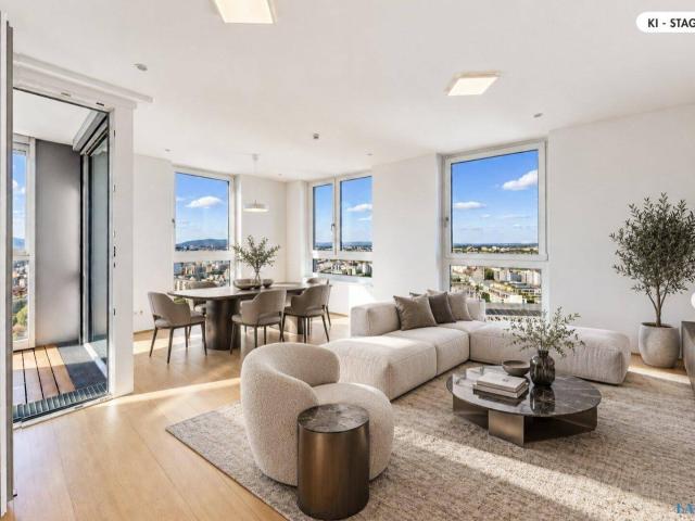 Über den Dächern Wiens: Sky Living mit Rooftop Pool, International School und U1 vor der Tür