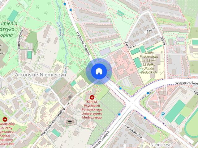 ul. Chopina k. akademików. Park, sklepy, autobusy. NIEZALEŻNE POKOJE