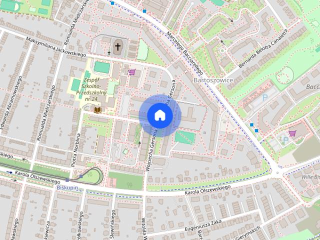 ul. Gersona przy parku