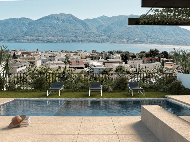 Ultima occasione: magnifico 3.5 locali con ampia terrazza, vista lago, wellness e piscina