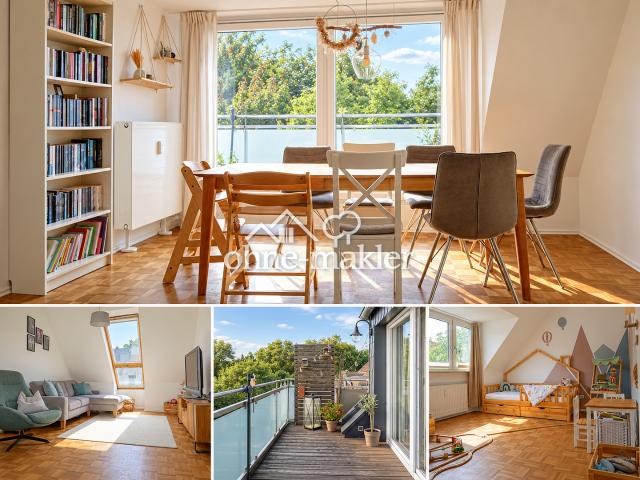 Umfangreich modernisierte 4 Zimmer Wohnung mit großem Balkon + ca. 30qm2 Dachboden im Moltkeviertel