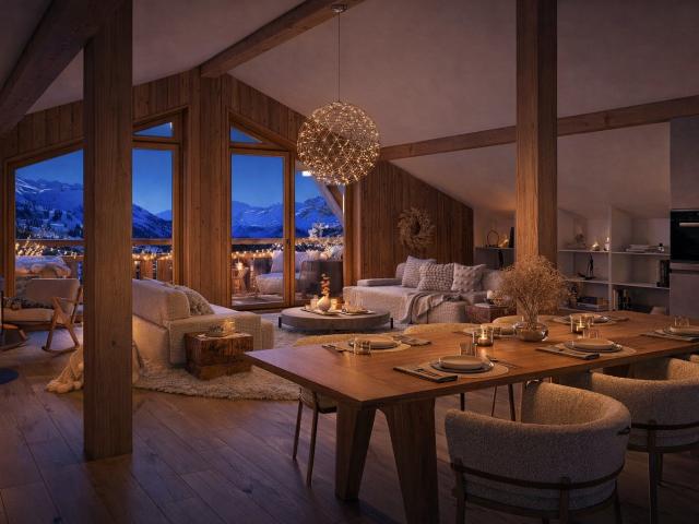 Un art de vivre en dernier étage, avec deux balcons — Montri. 82m² Montriond