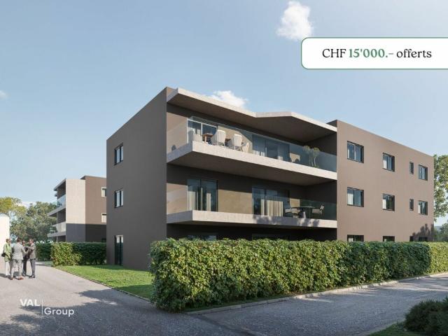 Un spacieux 4.5 pièces en rez de jardin avec avantage de CHF 15'000