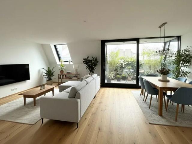 UNBEFRISTET: Klimatisierte Dachgeschosswohnung mit Balkon und Loggia