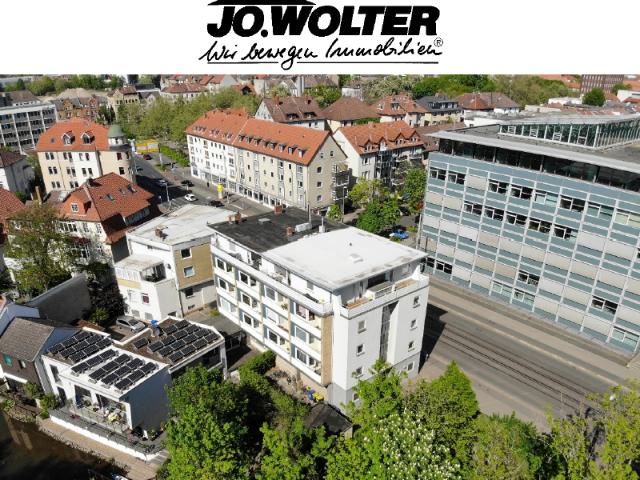Univiertel: Balkon, Okerblick, Mikroappartment. Saniert!