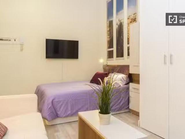 Encantador Brillante renovado estudio con aire acondicionado e.
