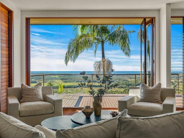 Uninterrupted 180° Ocean Panorama Elevated Hinterland Sanctuary Above Byron Bay
