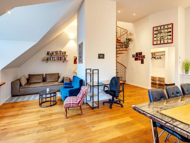 Unique attic apartment with extraordinary layout