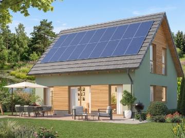 Unterkellertes KfW 40 Haus mit PV und Wärmepumpe