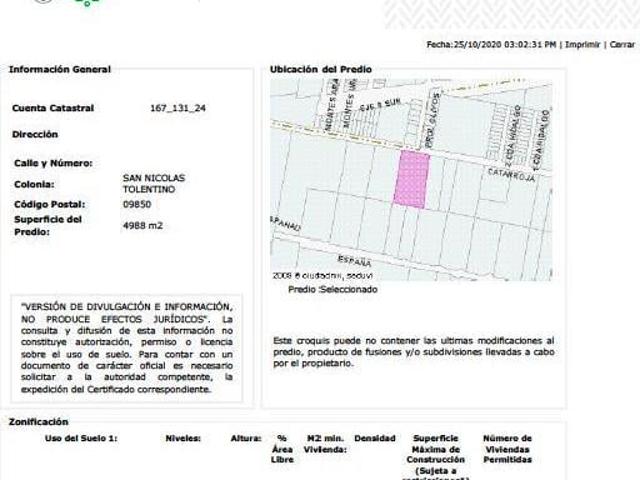 USO DE SUELO HC. 5000 M2 CON NAVE 1000M2