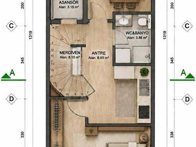 ÜSKÜDAR AHMEDİYE MAHALLESİNDE GENİŞ SATILIK SIFIR 1+1 DAİRE