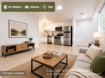 Updated Pet Friendly 1 Bedroom with Private Patio/Deck, Fenced Yard Access, Parking Directly Outside & Modern Finishes
