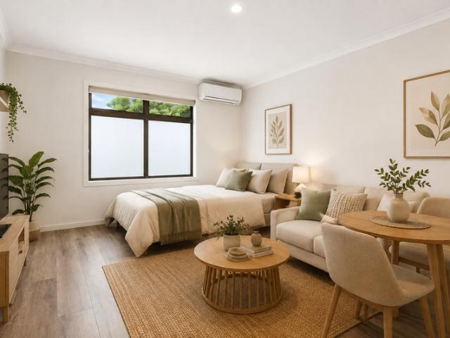 Upstairs Secure Light and Bright Studio Apartment with Private Ensuite and Onsite Laundry