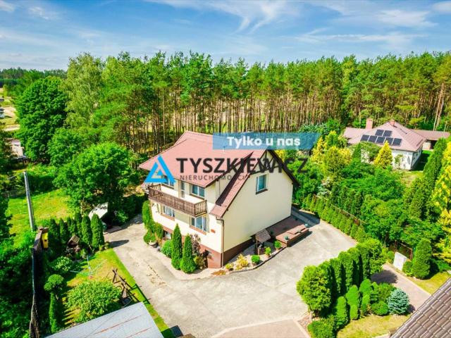 Urokliwy dom 290 m2 w Grzybowie, las, jezioro 600 m