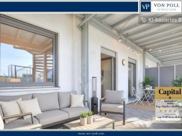 Urban wohnen, entspannt leben 2 Zimmer Wohnung mit großer Terrasse