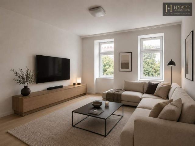 Urban wohnen, überraschend ruhig leben – stilvoll sanierter Altbau mit Lift, Freiflächen und moderner Energietechnik